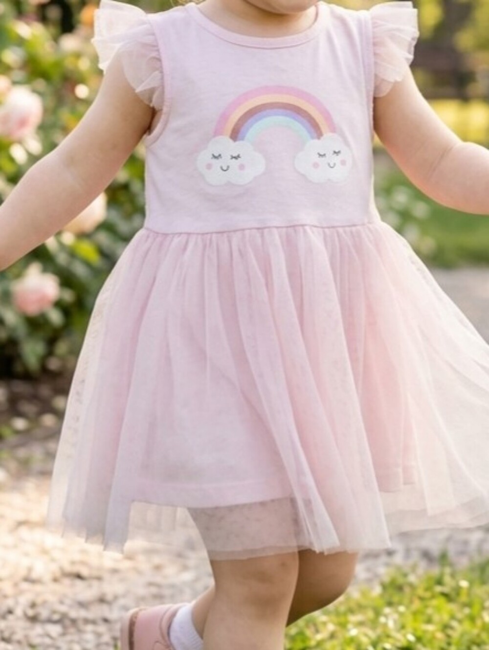 Quiltex Pink Rainbow Tulle Tutu Dress 18M